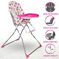 Silla De Comer INFANTI «NEW CANDY» PINK