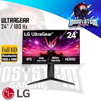 Monitor Gamer LG 24" UltraGear Plano FHD IPS HDMI / DISPLAYPORT