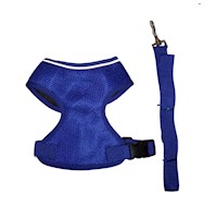 Pechera malla antitraspirante para mascotas perros y/o gatos azul talla 1