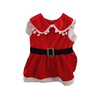 Vestido navideño Mama Noela para mascotas perros y/o gatos talla 2