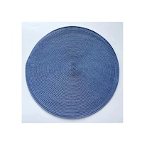 Individual Circular Tejido Azul Marino 38 Cms