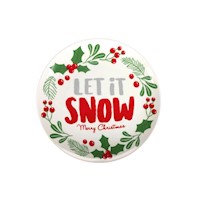 Plato de Cerámica Navidad 20 cm Let It Snow