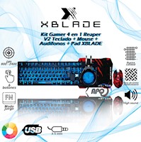 Kit Gamer 4 en 1 Reaper V2 Teclado + Mouse + Audífonos + Pad XBLADE