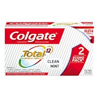 Crema Dental Colgate Total 12 Clean Mint - Pack 2 UN