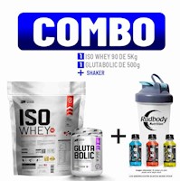 COMBO UNIVERSE NUTRITION - ISO WHEY 90 5 KG. COOKIE + GLUTABOLIC 500 GR. +SHAKER