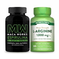 Espirulina y Maca negra y L-Arginina