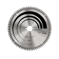 Disco Sierra 10" 80 Dientes Optiline Madera Bosch 2608.640.909-000