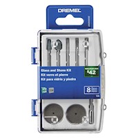 Micro Kit de 8 Accesorios Giratorios para Vidrio y Piedra Dremel 735