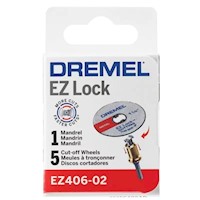 Kit Discos De Corte 5 Unid Ez-Lock Ra + Mandril Dremel Ez406