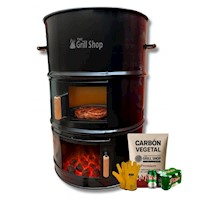 Cilindro Parrillero Grande Grill Shop  Guantes  Ganchos  Carbon