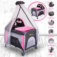 Cuna Corra Mecedora EBABY «NAPY» PINK