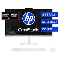 All in One HP OmniStudio 27" AMD Ryzen 5 512GB 8GB 27-CV0070LA
