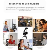 Trípode con Micrófono Luz Led para Celular y Control Bluetooth AY-49