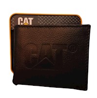 Billetera de Cuero Cat Emboss Logo