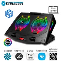 Cooler Pad For Notebook HA-N10 RGB Cybercool Displa