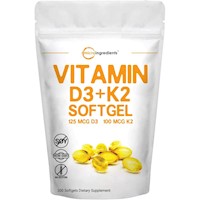 Microingredients - Vitamina D3+K2 300 cápsulas blandas