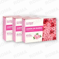 PACK 3 JABONES EN BARRA AROMA A ROSAS 270G FLOWER SECRECT