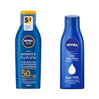 NIVEA Nutrición y Protección: Hidratación para Piel Extra Seca y Cuidado Solar FPS 50