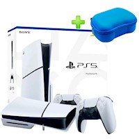 Pack Consola PS5 Slim con Lector 1TB + Estuche para Mando PS5 Azul