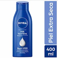 Crema Corporal NIVEA Milk Nutritiva (Piel Extra Seca) - Frasco 400ml (x3)