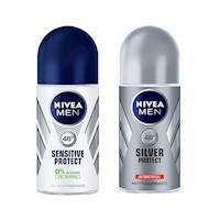 Deo Nivea Sensitive Roll On 50ml + Deo Nivea Silver Roll On 50ml