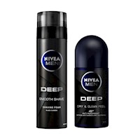 Espuma Afeitar Nivea Deep + Deo Nivea Deep Roll-On 50ML