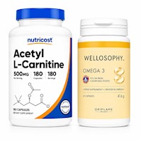 Pack Acetyl L-Carnitine 500 mg + Omega 3 Wellosophy