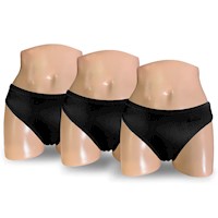 Pack x3 Truza Bikini Monina Negro