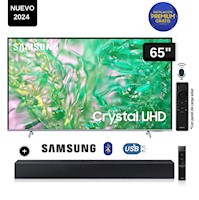 Televisor Samsung LED Smart TV 65 Crystal UHD 4K- UN65DU8200GXPE + Soundbar HW C400