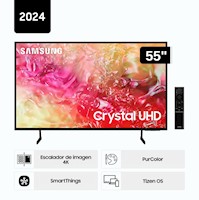 Televisor Samsung LED 55'' Crystal UHD 4K 55DU7000 Tizen OS Smart TV - Nuevo 2024