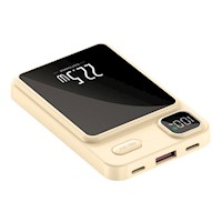 Power Bank Magnético SUPER Carga Inalámbrica 15000mAh CP01 - Crema