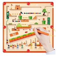 Laberinto Magnético Montessori De Madera Con Números Y Colores, Ideal Para Niños De 3 A 6 Años, Seguro Y Educativo