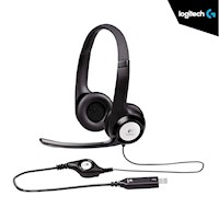 AURICULARES C/MICROFONO LOGITECH H390 USB BLACK c/cancel ruido