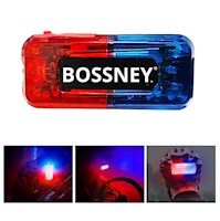 Luz policial recargable USB clip para hombro, bicicleta o casco, LED rojo azul estroboscópica, impermeable IP65, alto brillo