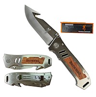 Cuchillo de Caza y Supervivencia Browning 440C – Full Acero Inoxidable, Diseño Robusto y Filo Preciso para Aventura y Camping