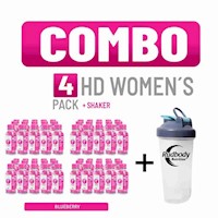 COMBO ADN WOMEN'S - HD WOMEN'S PACK 60 UNID. BLUEBERRY + SHAKER