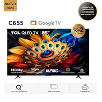 Televisor TCL 85 Google Tv QLED 4K Ultra HD Smart Tv 85c655