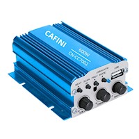 Amplificador Estéreo Hi-Fi 2 Canales con USB, FM y MP3 Integrado Azul