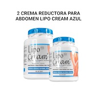 2 Crema Reductora para Abdomen Lipo Cream Tapa Azul