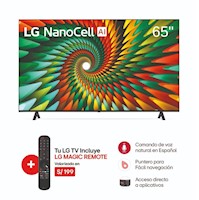 Televisor LG NanoCell 65 UHD 4K ThinQ AI 65NANO77SR