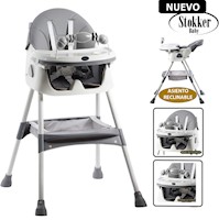 Silla de Comer VENUS Asiento Reclinable GRIS