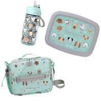 Set Bentgo Lonchera, Porta Lonchera y Tomatodo - Puppy Love