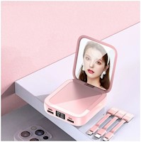 Cargador Power Bank Carga Rápida 9000mAh 3 en 1 con Espejo Integrado