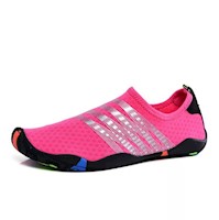 Aquashoes Zapatos Acuáticos AquaModa M1BFP Fucsia Rayas Plateadas