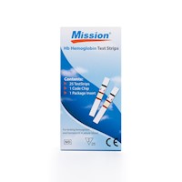 Tiras Reactivas para Hemoglobina MISSION HB FCO 25 UND