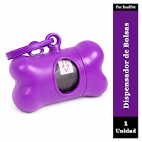 Dispensador de Bolsas para Desechos de Perro Morado