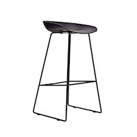 Silla Para Bar Fija Trineo Misuri Reposapies Negro Ofideas