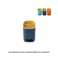 ESCURRIDOR DE CUBIERTOS TRES COMPARTIMENTOS CUADRADO