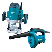 Ruteadora M3600B 1650W 22000 Rpm + Sopladora 530W Makita Mt