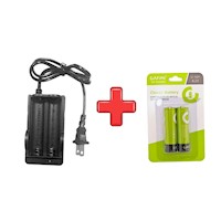 Combo Cargador Doble Opalux + 2 Baterías Recargables Cafini